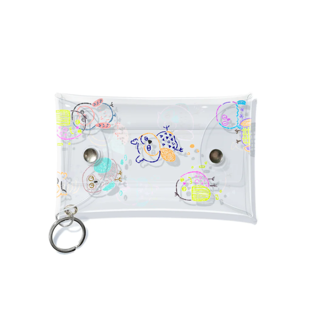 ゆるかわおよよランドのふくろうさん Mini Clear Multipurpose Case