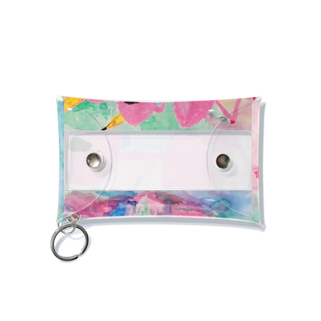 oekakiのオエカキ_ Flamingo Mini Clear Multipurpose Case