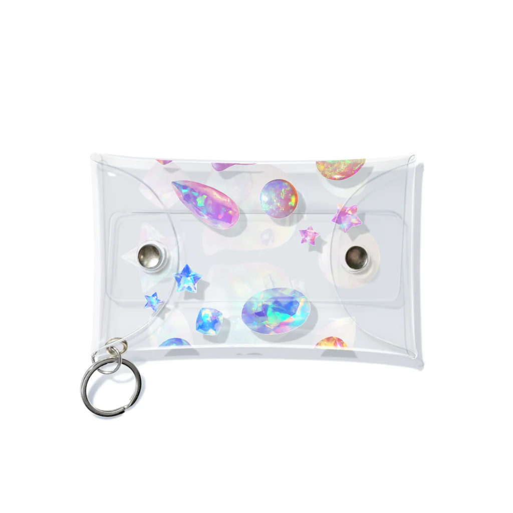 ★枠星屋★のオパールの国の宝石猫 Mini Clear Multipurpose Case