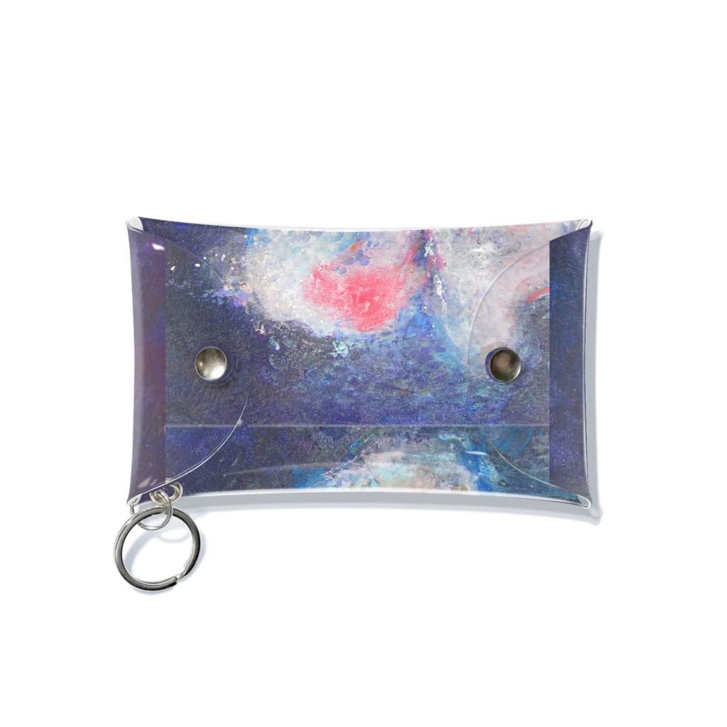 神藤リタgoods shopのflower in blue Mini Clear Multipurpose Case