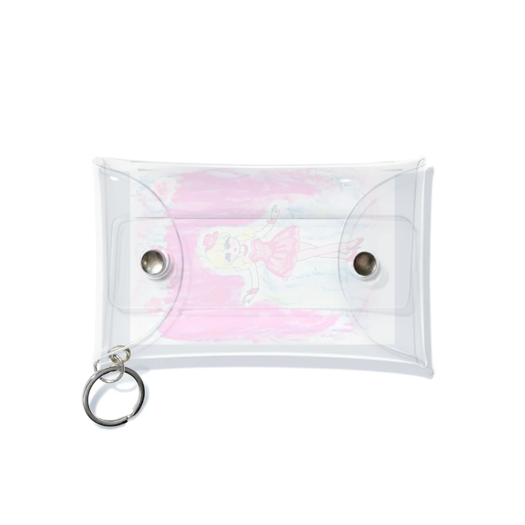 ピンク星こずべのピンクMerry-go-round Mini Clear Multipurpose Case