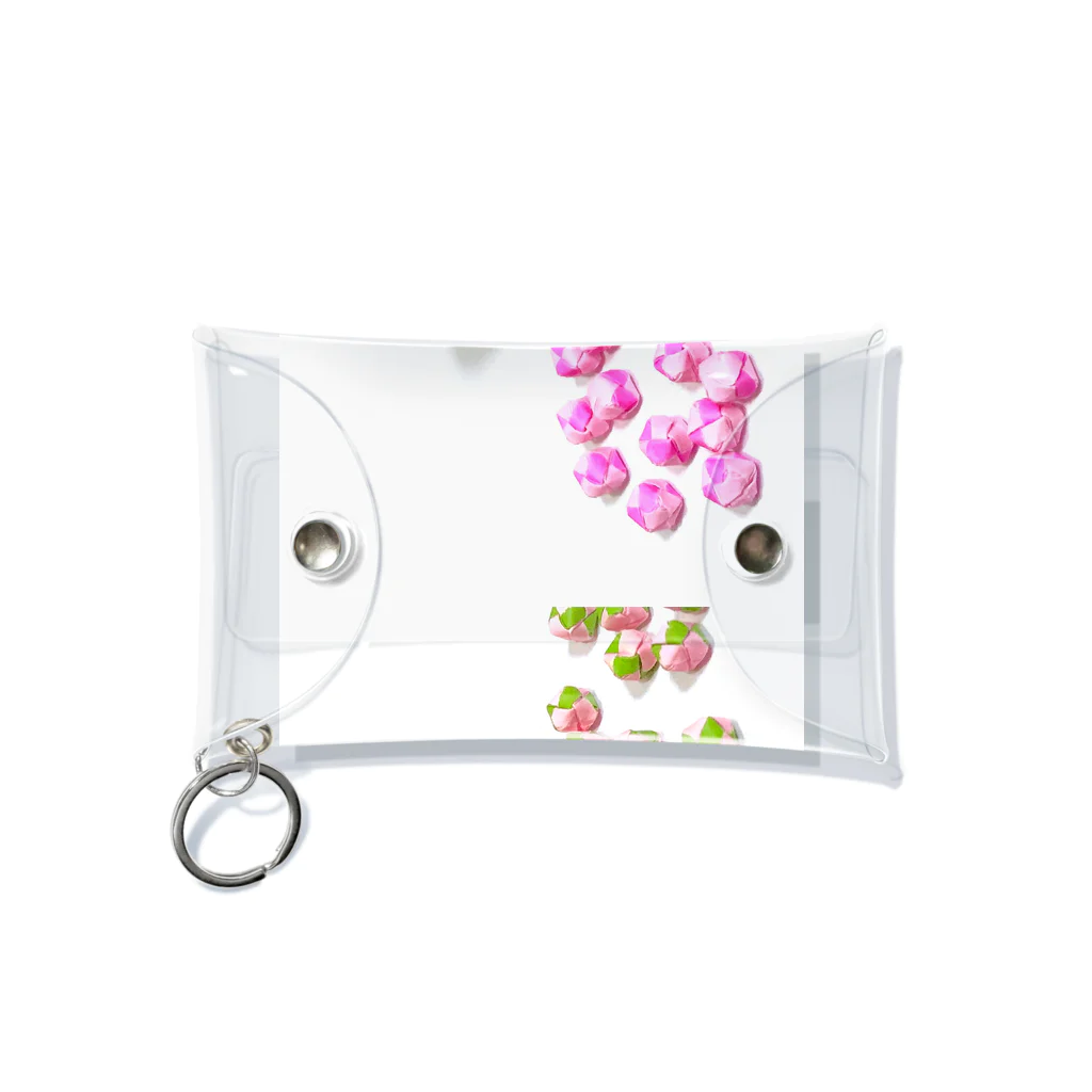 sayacaハンドメイドショップのおりがみサイコロの瓶詰め【桜】 Mini Clear Multipurpose Case