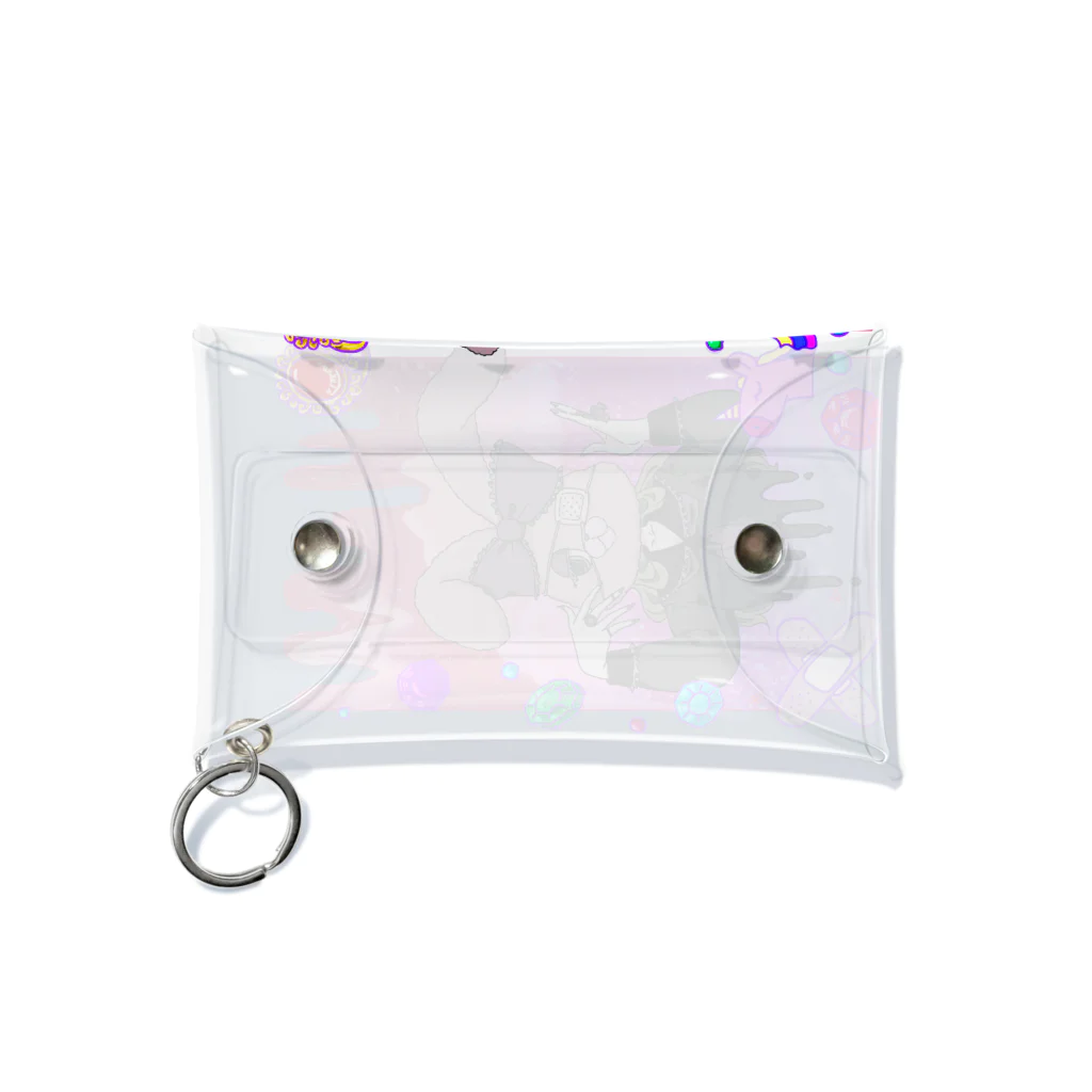 ムッチッパのうさぎ頭の病みかわセーラー少女 Mini Clear Multipurpose Case