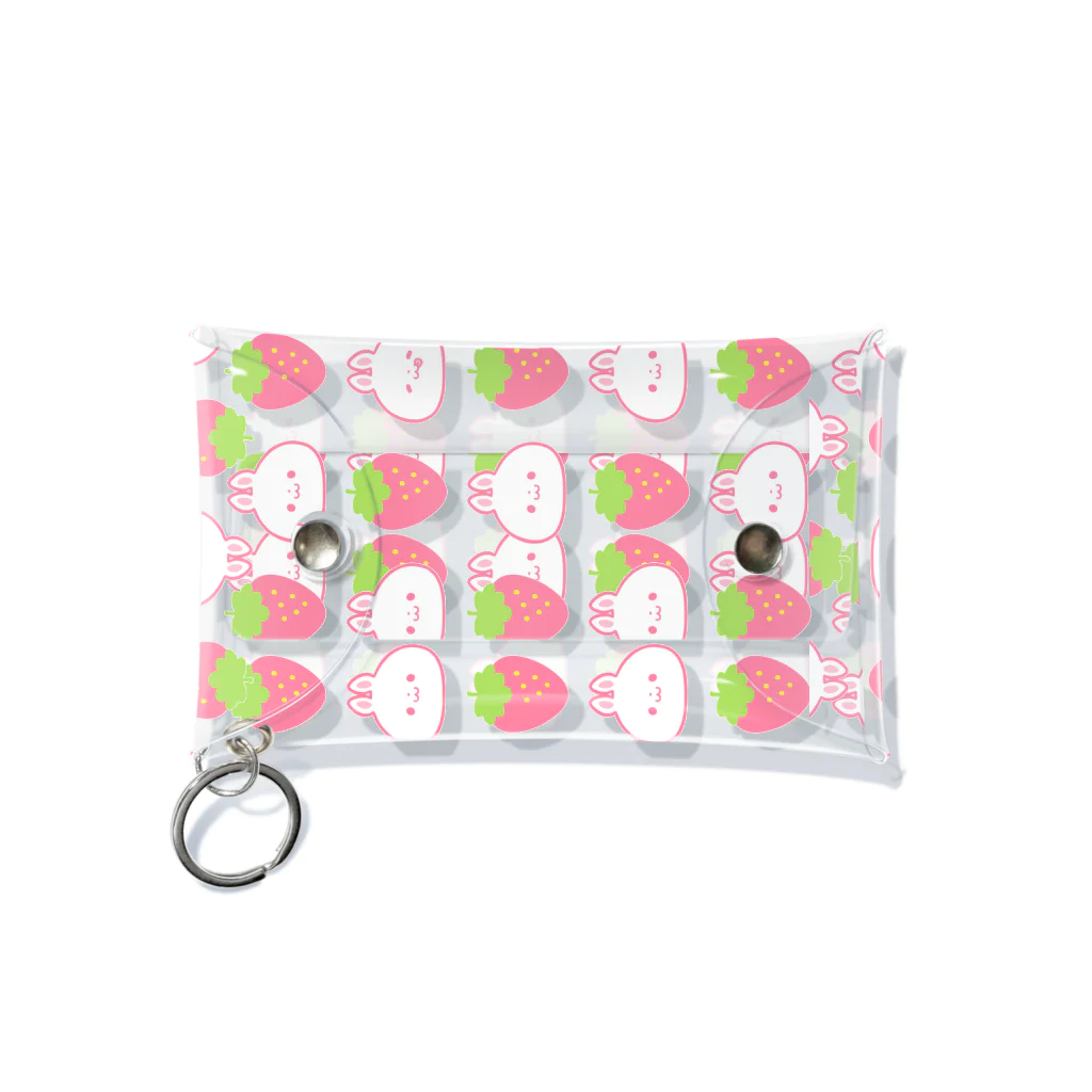白いうさぎさん（苺） Mini Clear Multipurpose Case by