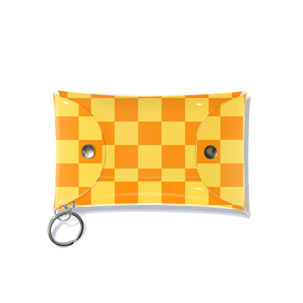 FreeStylersの【FreeStylers】check orange yellow Mini Clear Multipurpose Case