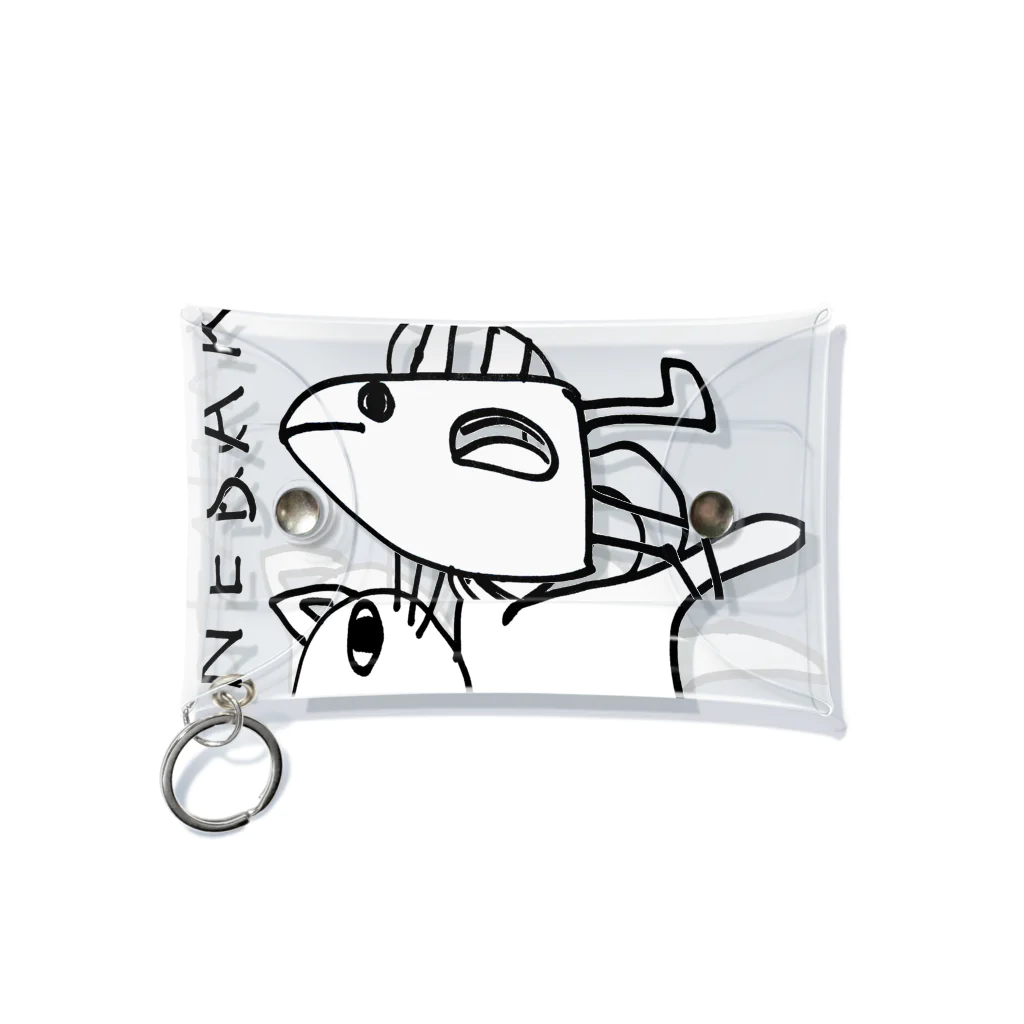 wasa-biのSAKANATONEKO Mini Clear Multipurpose Case