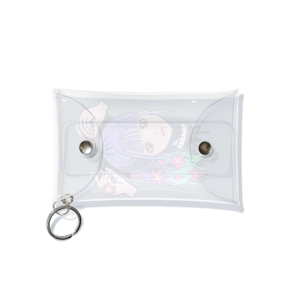 ADORABLE GIRL'SのCherry blossoms Mini Clear Multipurpose Case