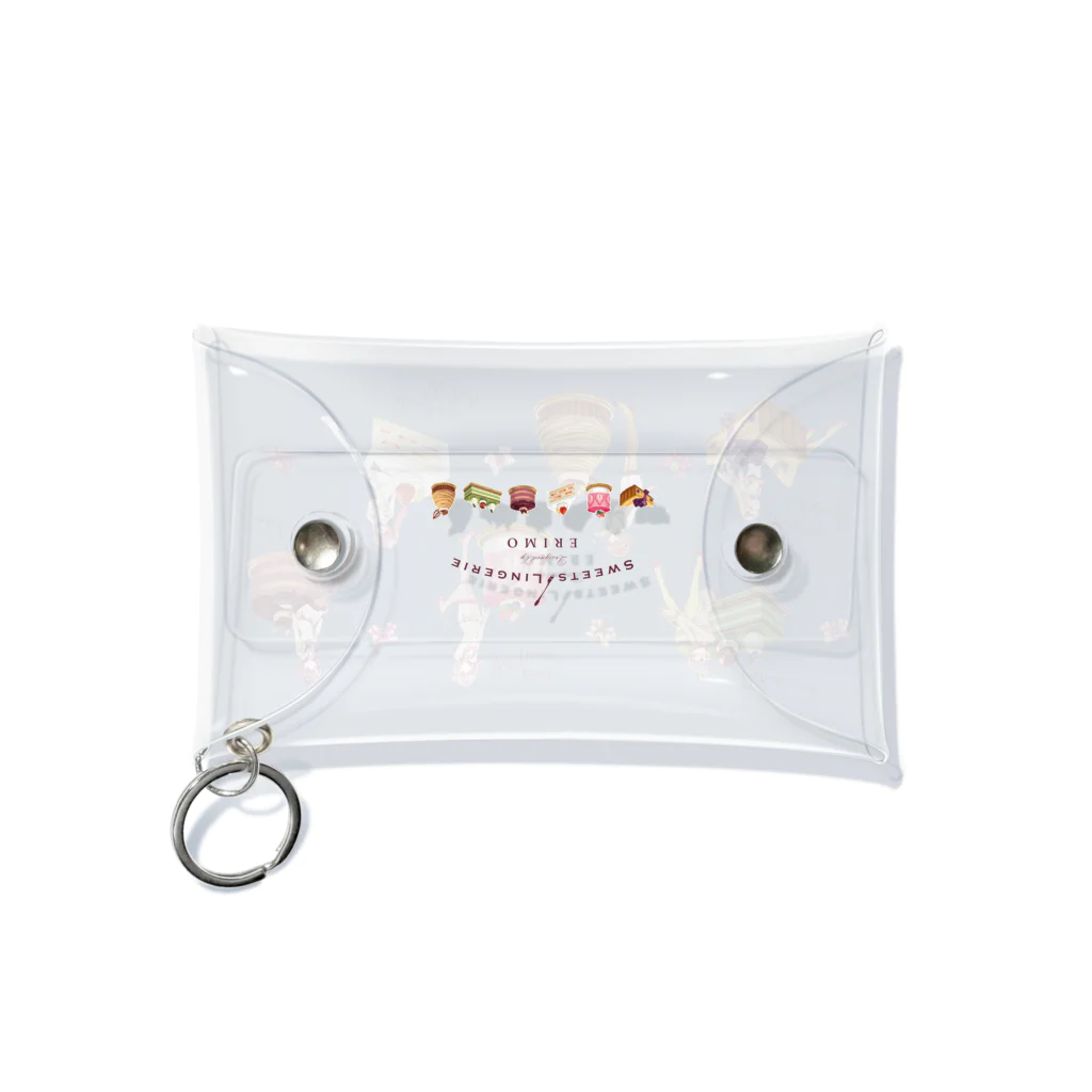 ERIMO–WORKSのSweets Lingerie mini clear multi case "SWEETS PARTY"  ミニクリアマルチケース