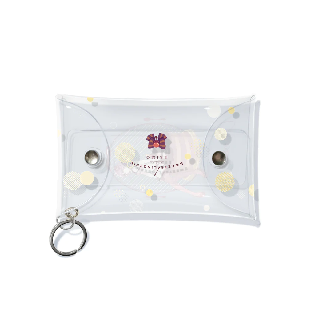 ERIMO–WORKSのSweets Lingerie mini clear multi case "Chocolate Cake"  ミニクリアマルチケース