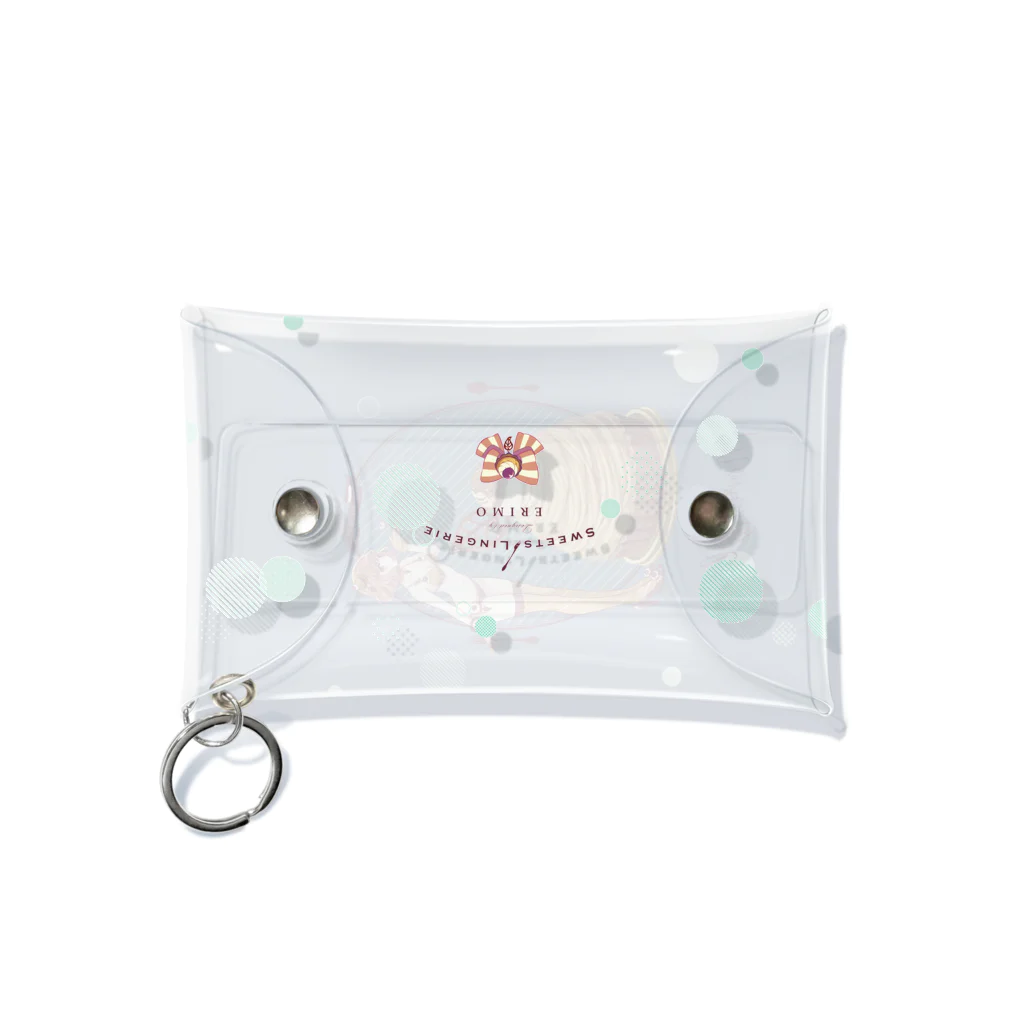 ERIMO–WORKSのSweets Lingerie mini clear multi case "Mont Blanc" ミニクリアマルチケース