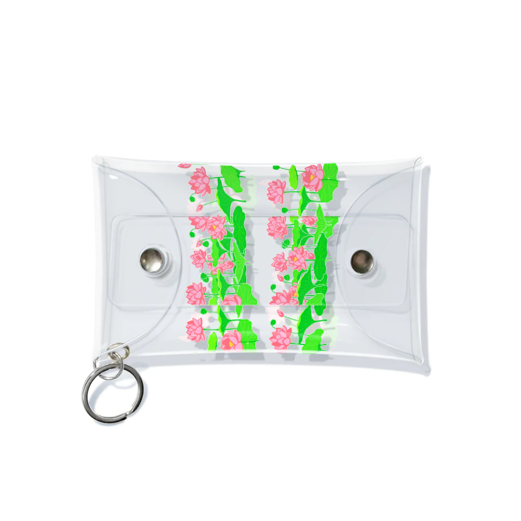 yumyamのここが蓮池になるイラスト(小さい柄) Mini Clear Multipurpose Case
