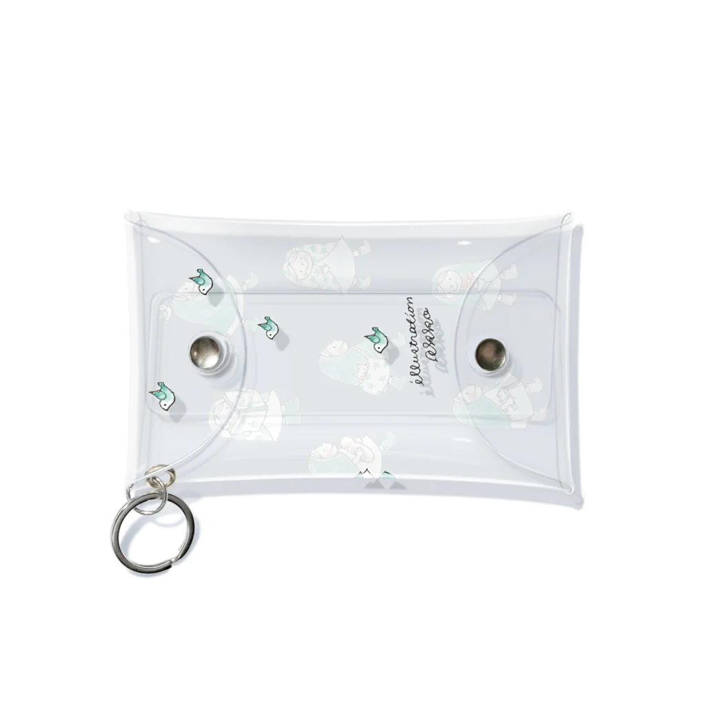 illustration akko shopのお散歩ずきんGreen Mini Clear Multipurpose Case