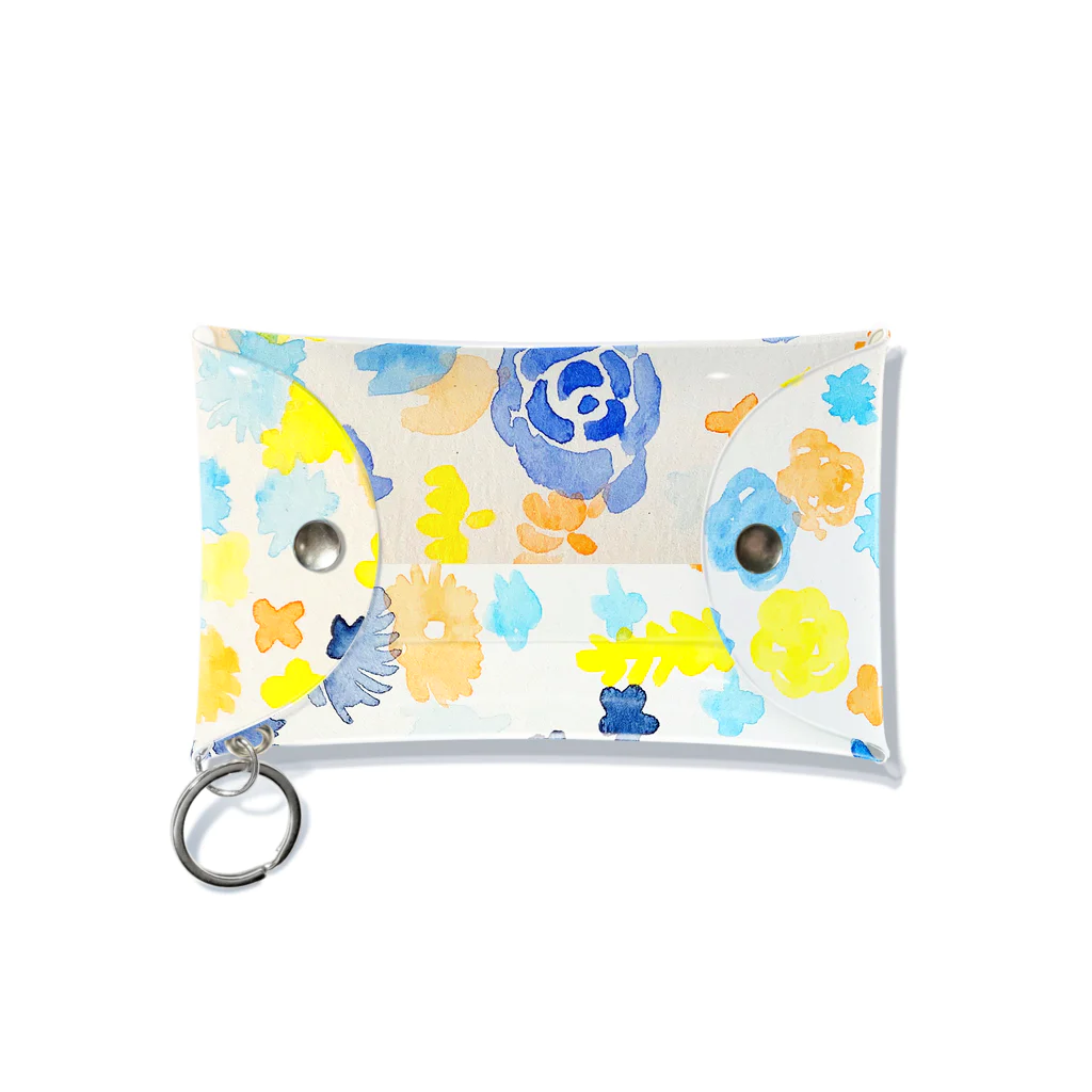 SHOP 琥珀糖のまみの水彩画『花と遊ぶ』 Mini Clear Multipurpose Case