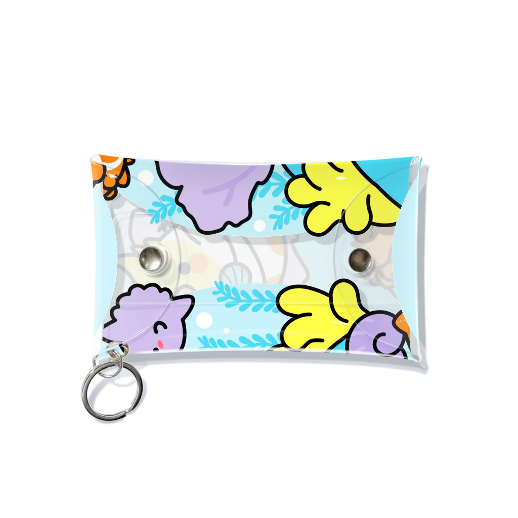 Cody the LovebirdのChubby Bird サンゴ礁を守ろう！　オカメインコと海のお友達 Mini Clear Multipurpose Case