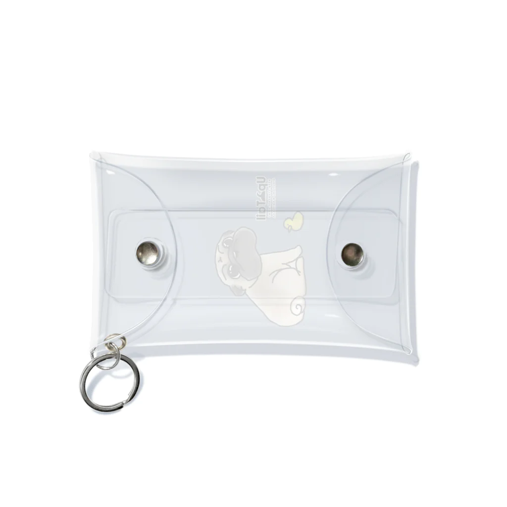 Up Tailのパグ Mini Clear Multipurpose Case