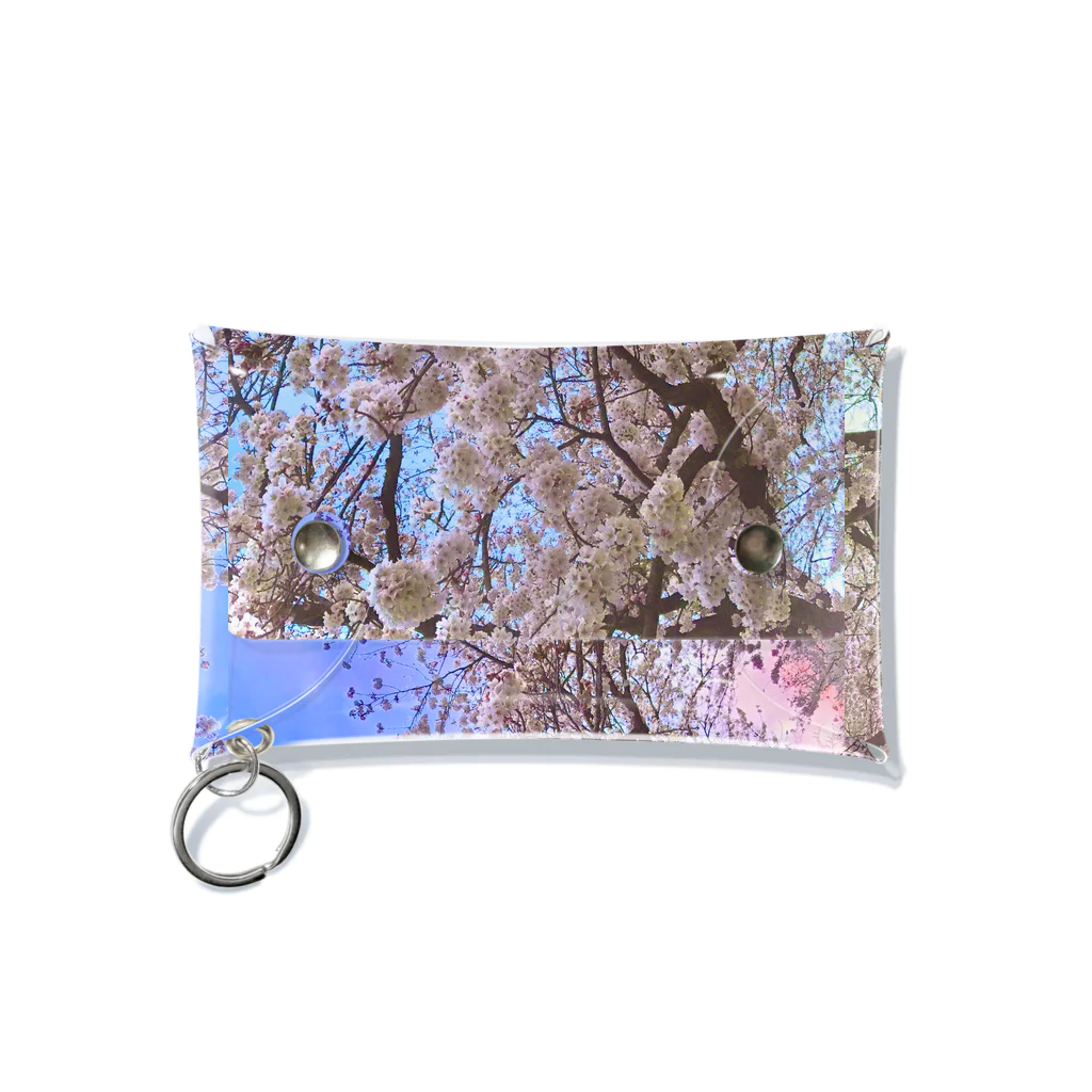 くろいぬの夢の中に咲く桜 Mini Clear Multipurpose Case