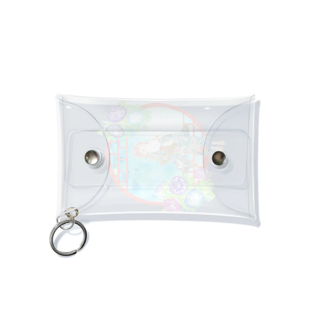 星架月の「窓際の夏」青空・朝顔縁・浴衣の女の子 Mini Clear Multipurpose Case