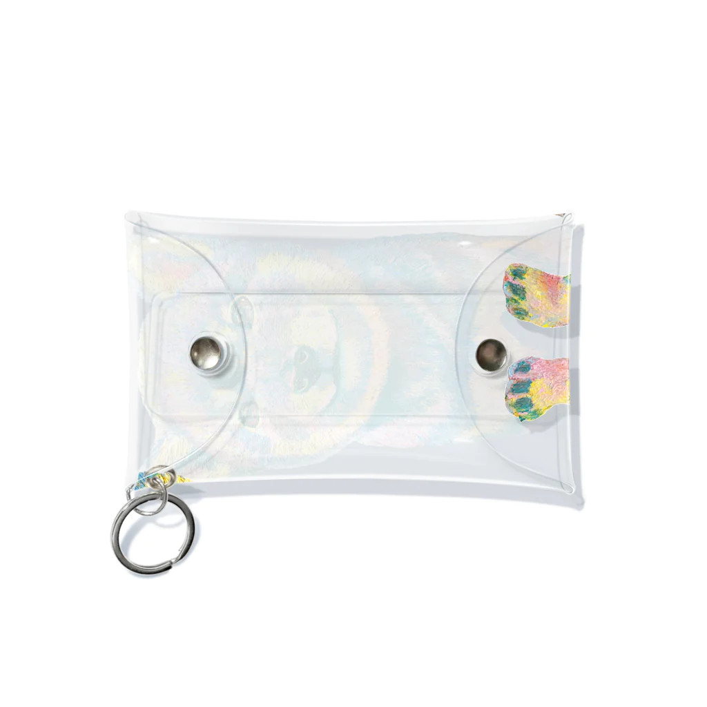 chaCo life with color&natureの油絵カラフル黒シバっ子 Mini Clear Multipurpose Case