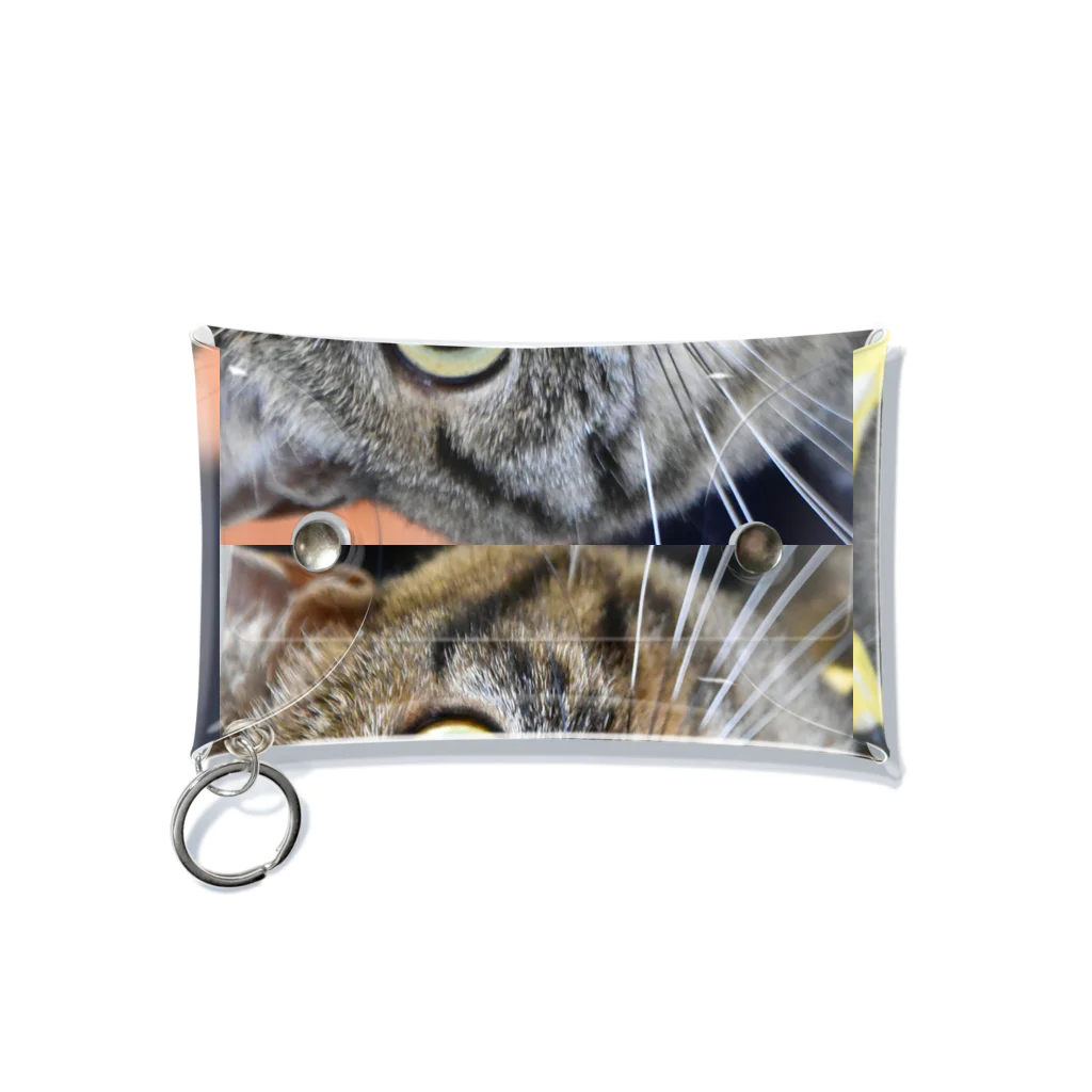 猫ドМさん専用猫グッズのお店　びーにゃんくらぶの怒りのぐぅねえさん Mini Clear Multipurpose Case