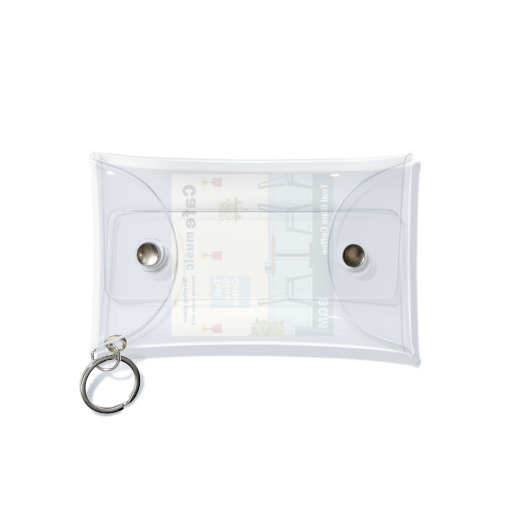Teal Blue CoffeeのCafe music - Meeting place - Mini Clear Multipurpose Case