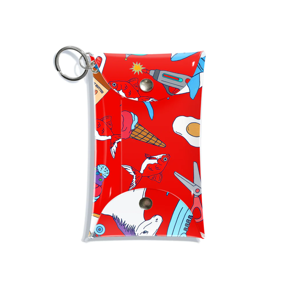 Nozomi Miyazaki illustration SUZURI storeのお人形たち ミニマルチケース Mini Clear Multipurpose Case