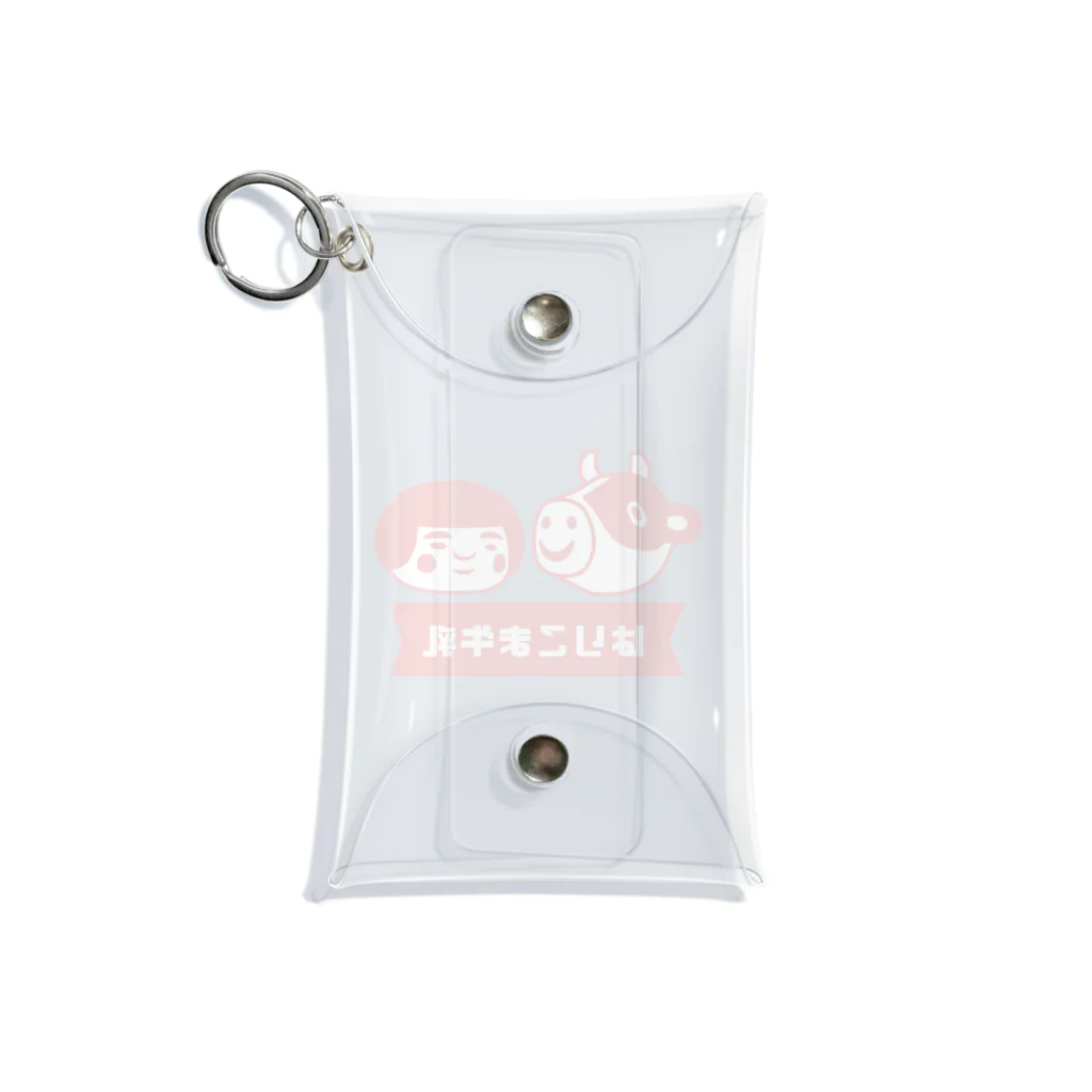 はりこま屋 雑貨部のはりこま牛乳(赤) Mini Clear Multipurpose Case