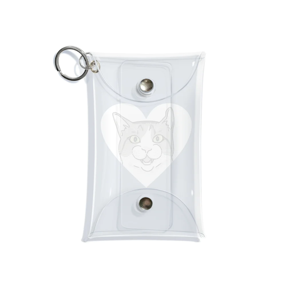 kurodaのどうしたの猫くん。(Heart ver.) Mini Clear Multipurpose Case