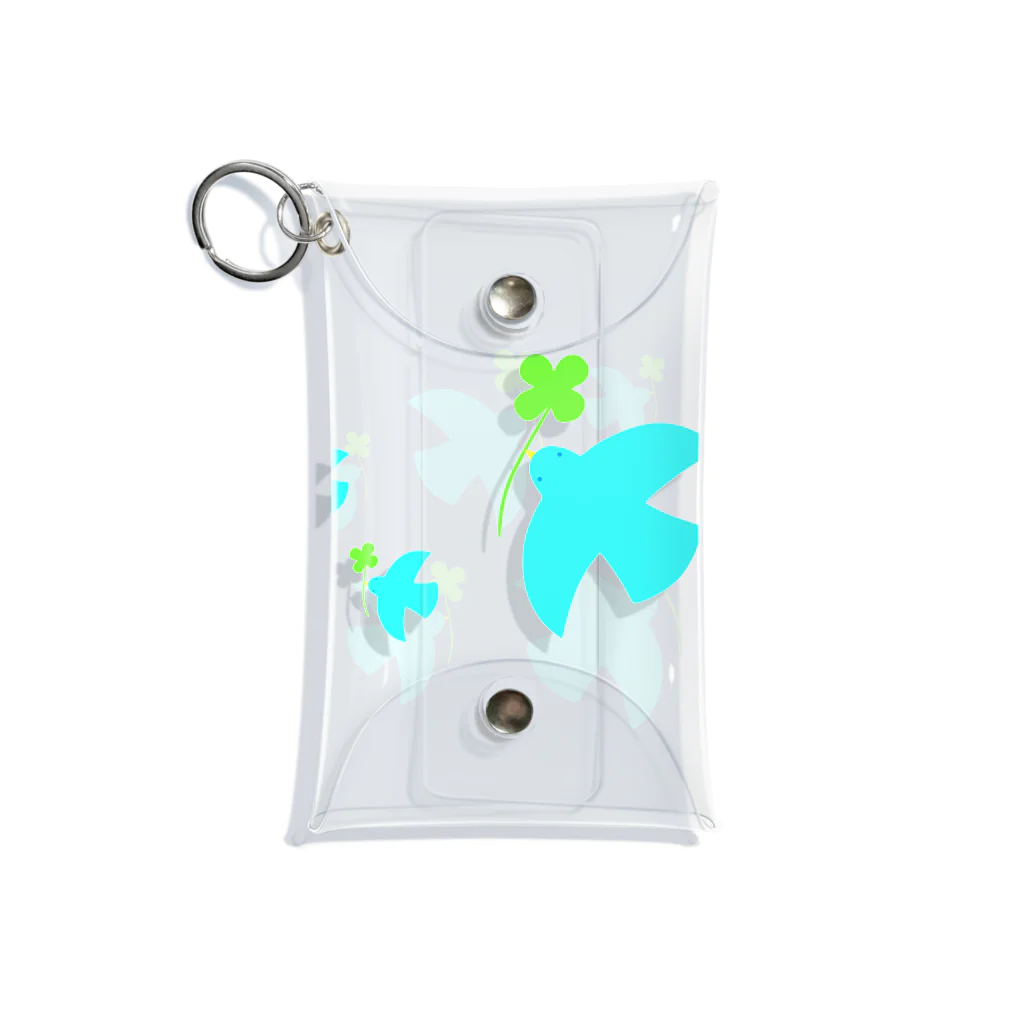 AROMA☆LOVELYのクローバーを運ぶ鳥 Mini Clear Multipurpose Case