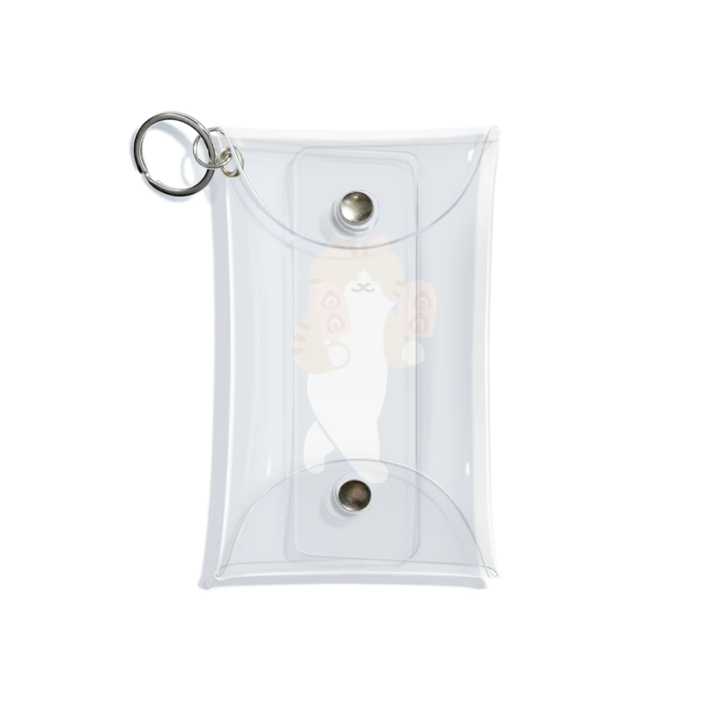 SUIMINグッズのお店のいちごアイスをあざとく運ぶねこ Mini Clear Multipurpose Case