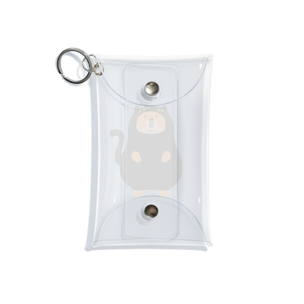 Qooroの猫かぶりチャウさん　黒猫さん Mini Clear Multipurpose Case