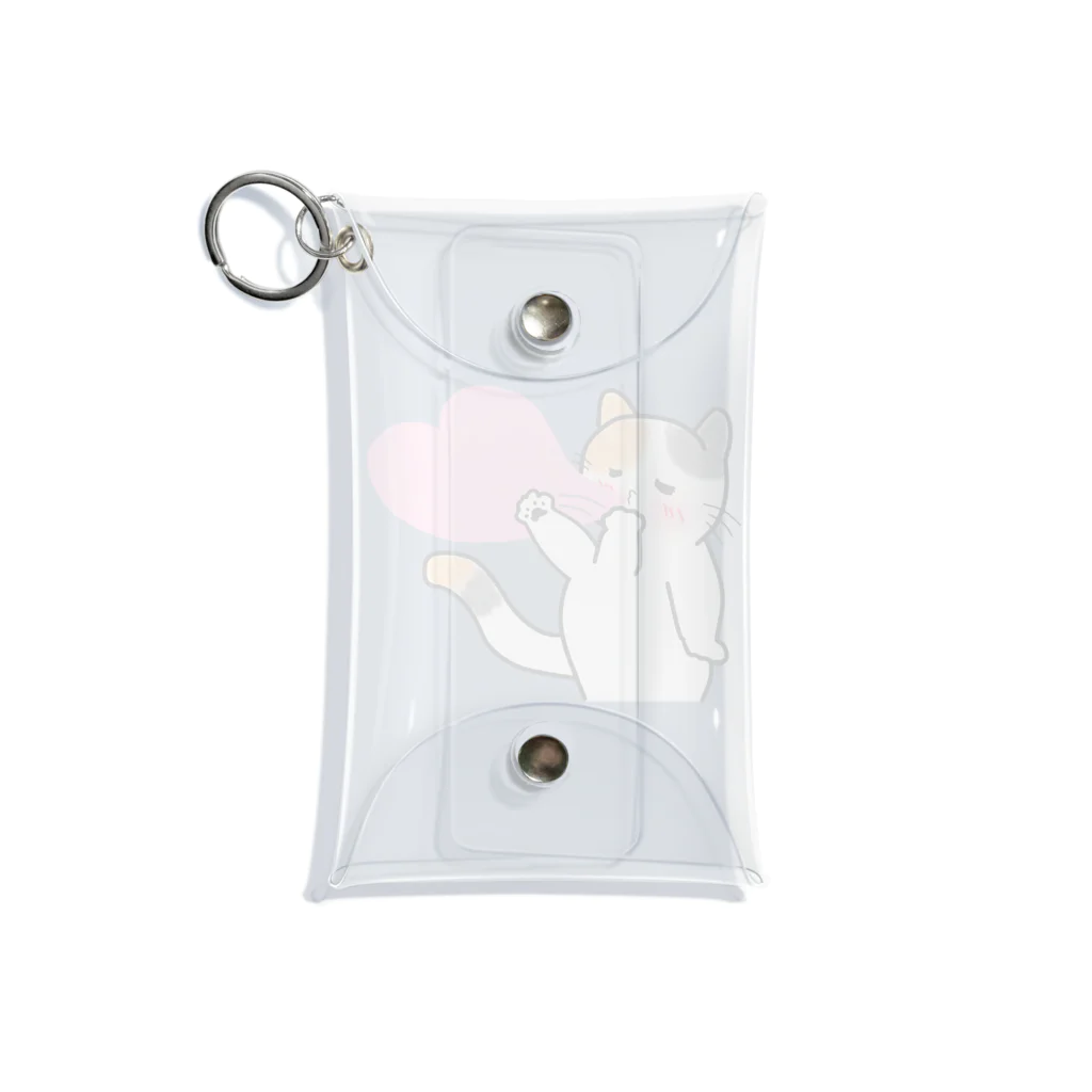 momo-nonoのもちもちほっぺのねこ Mini Clear Multipurpose Case