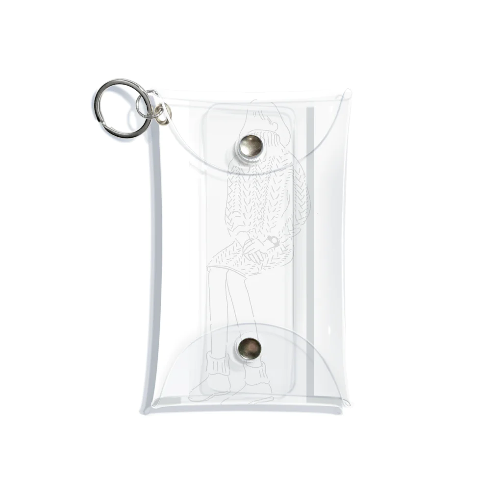 escocseの座る人 Mini Clear Multipurpose Case