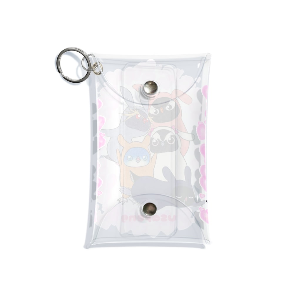 ヤママユ(ヤママユ・ペンギイナ)のうさぺん。(ハートフレーム) Mini Clear Multipurpose Case