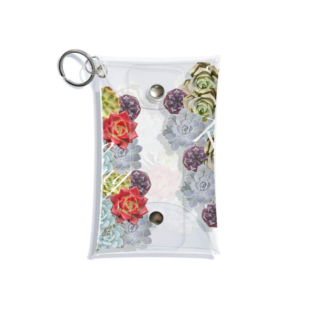 Art na plantsのKeep smiling Mini Clear Multipurpose Case