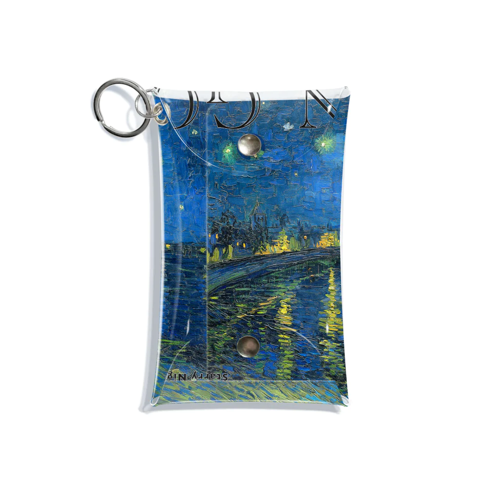 MUGEN ARTのゴッホ　ローヌ川の星月夜　Van Gogh / Starry Night Over the Rhône  Mini Clear Multipurpose Case