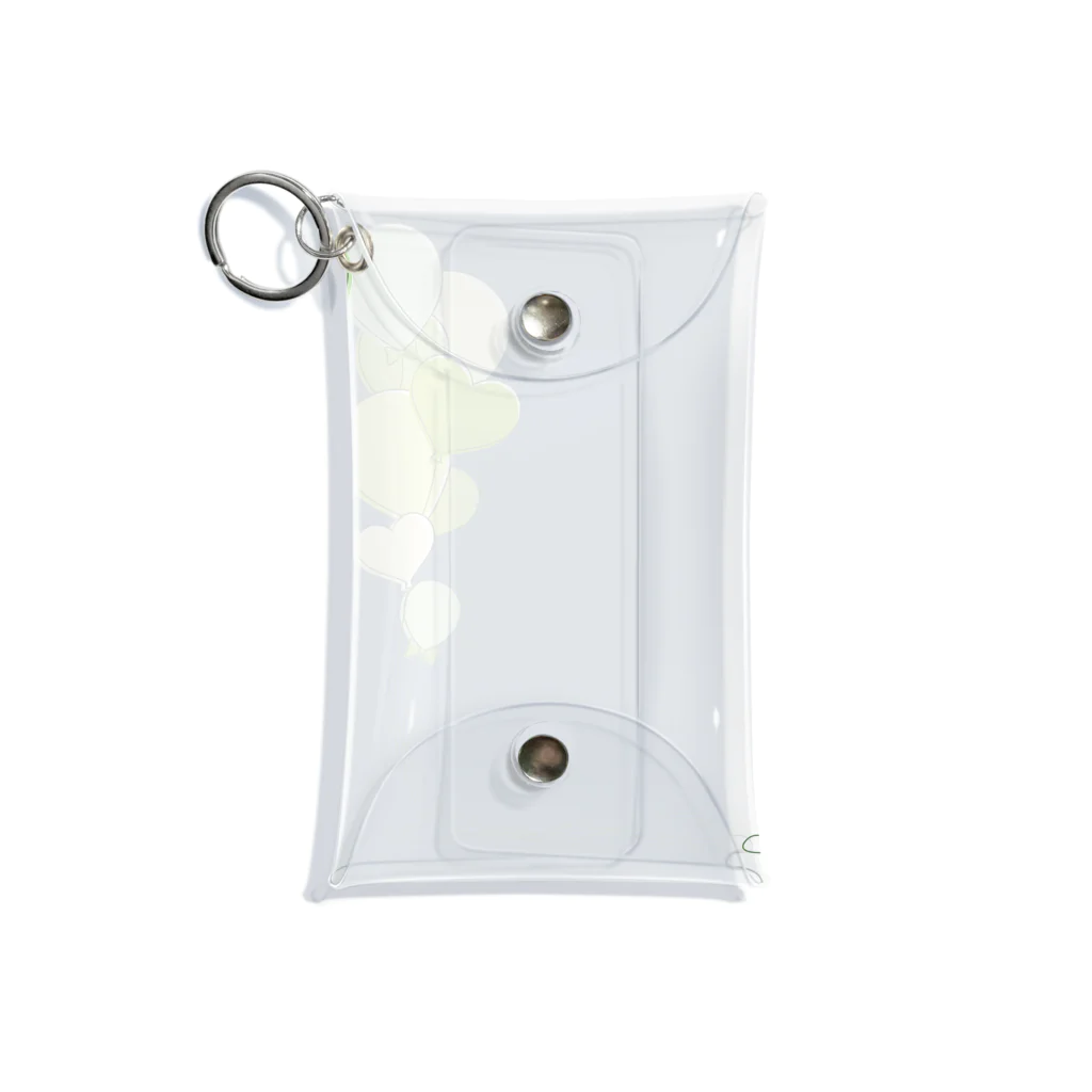 hanaの推し活ショップのlightgreen balloons Mini Clear Multipurpose Case