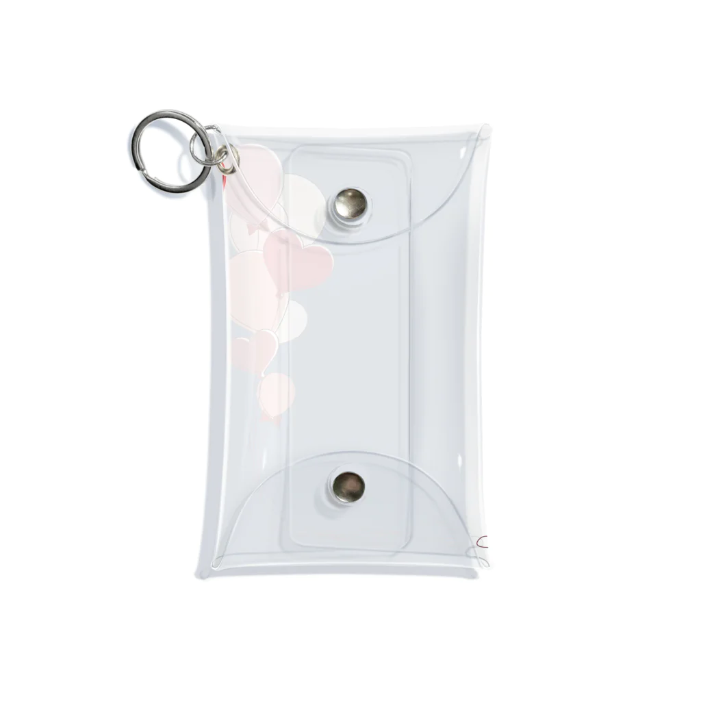 hanaの推し活ショップのred balloons Mini Clear Multipurpose Case