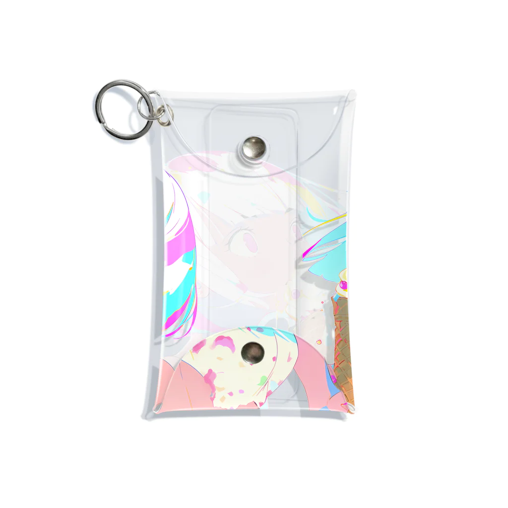 ヤバいTシャツ屋しゃんの暑い夏はアイスだ006 Mini Clear Multipurpose Case