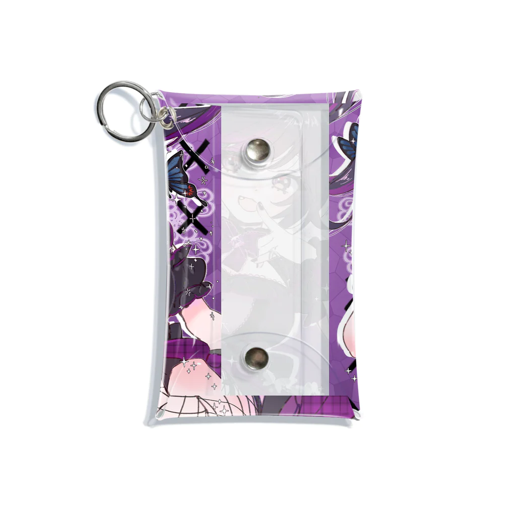 黒蝶羽くろろ🦋🖤💜のハフアニきらきらろろグッズシリーズ Mini Clear Multipurpose Case