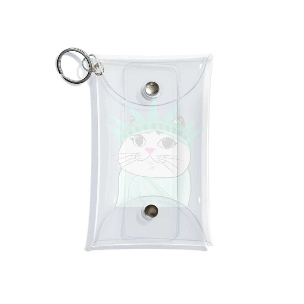 Lovecatfashionの自由のモチ猫ちゃん Mini Clear Multipurpose Case