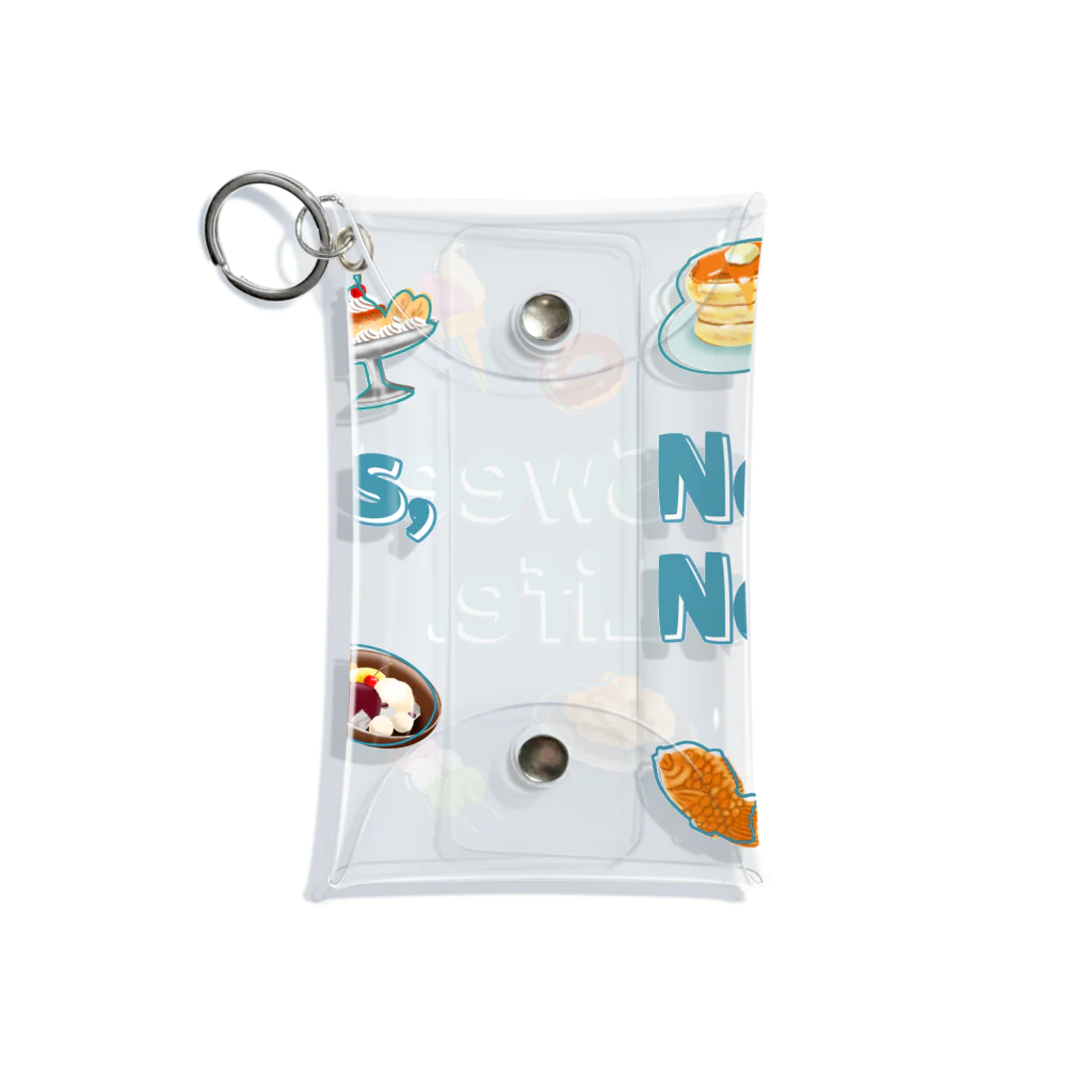 SU-KUのNo Sweets,No Life. Mini Clear Multipurpose Case