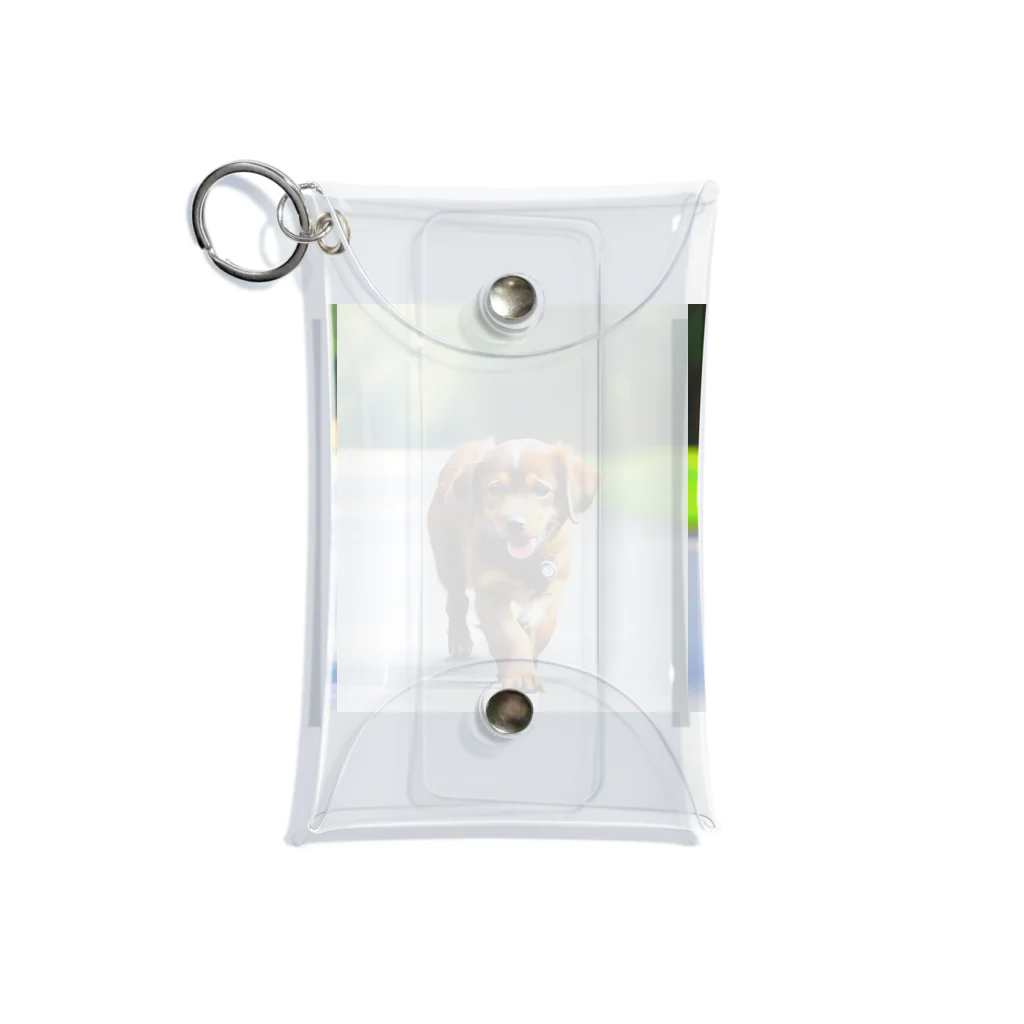 waka0129の茶色の犬 Mini Clear Multipurpose Case