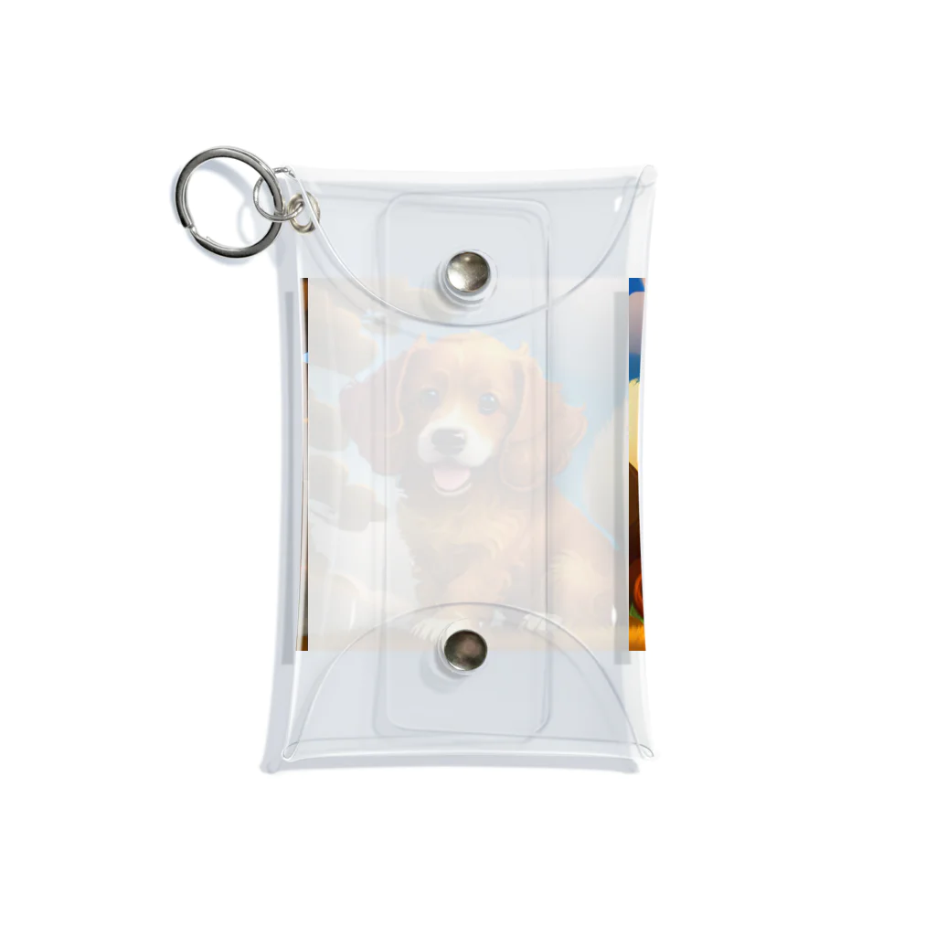 fumi__23のかわいい犬のグッズ Mini Clear Multipurpose Case