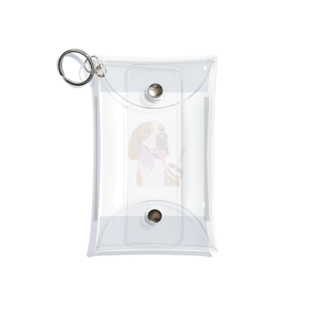 dog グッズ販売のDogイラストグッズ Mini Clear Multipurpose Case