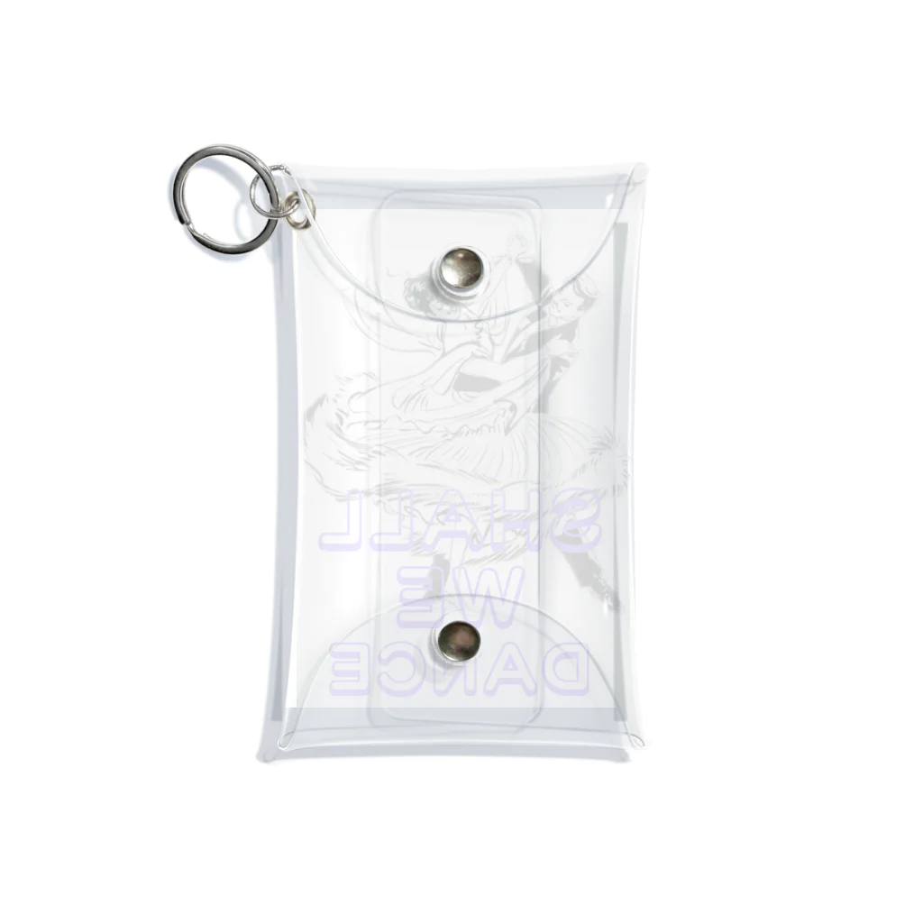 Heart-of-JapneseCultureのShal We Dance（ブルー、白抜き） Mini Clear Multipurpose Case