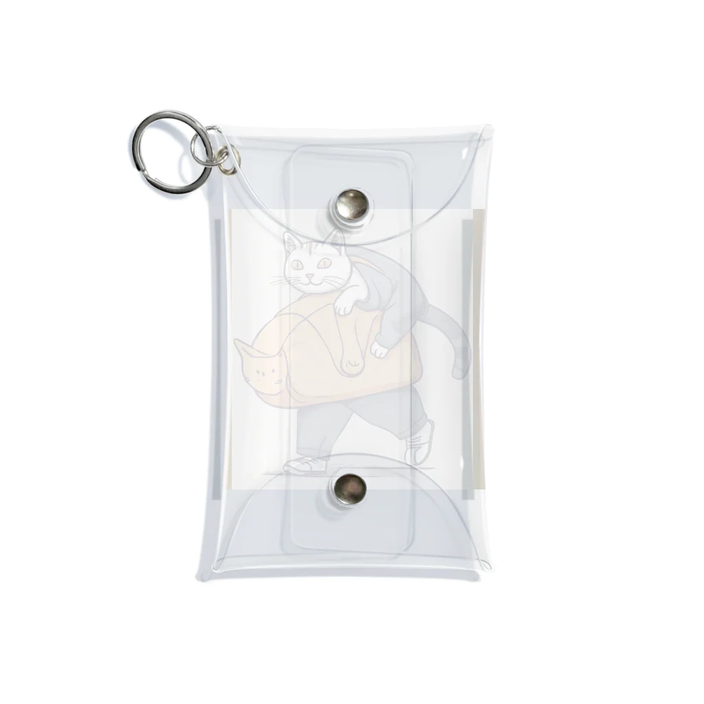 aoking_の不思議猫 Mini Clear Multipurpose Case