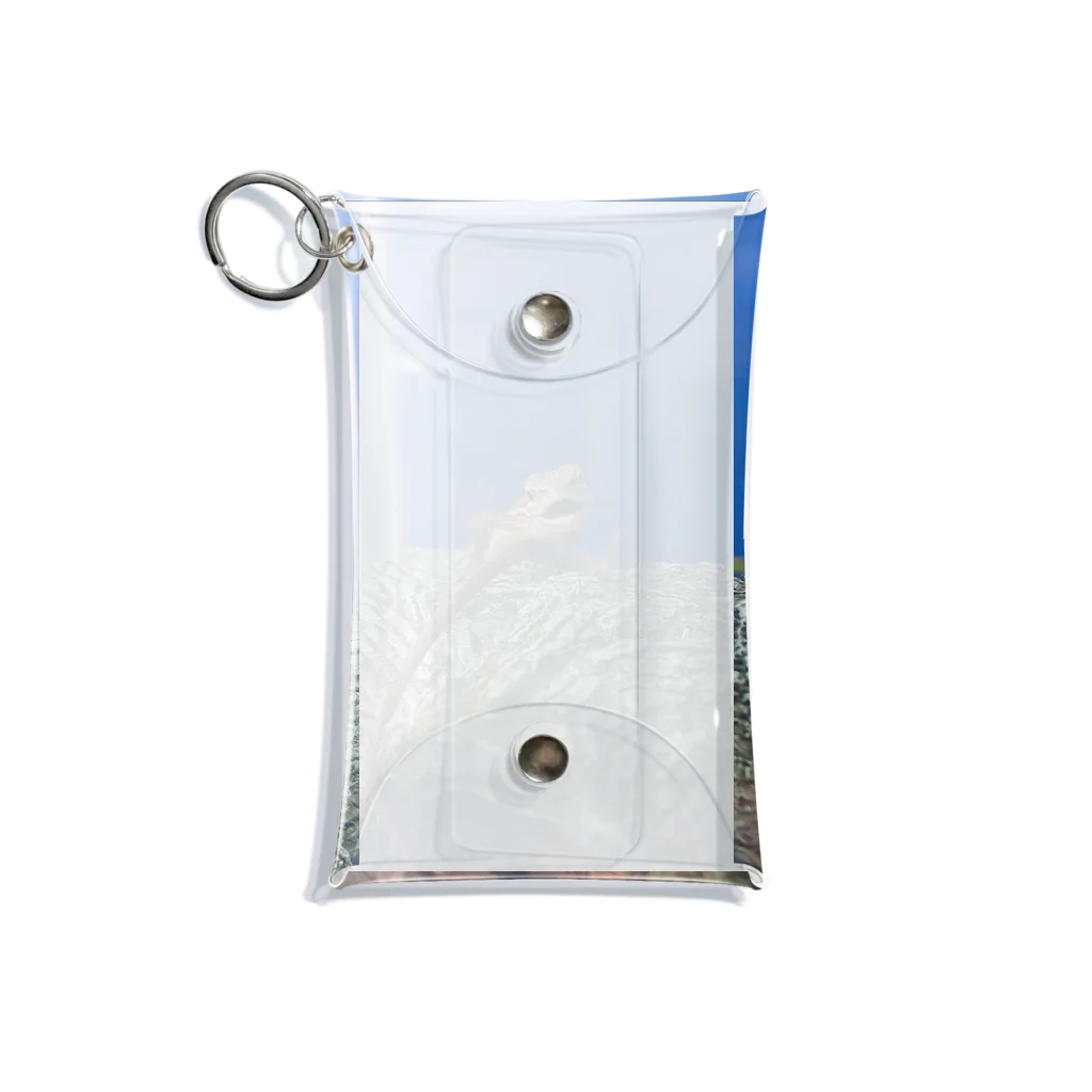 Makoto_Kawano Designの笑うトカゲ Mini Clear Multipurpose Case