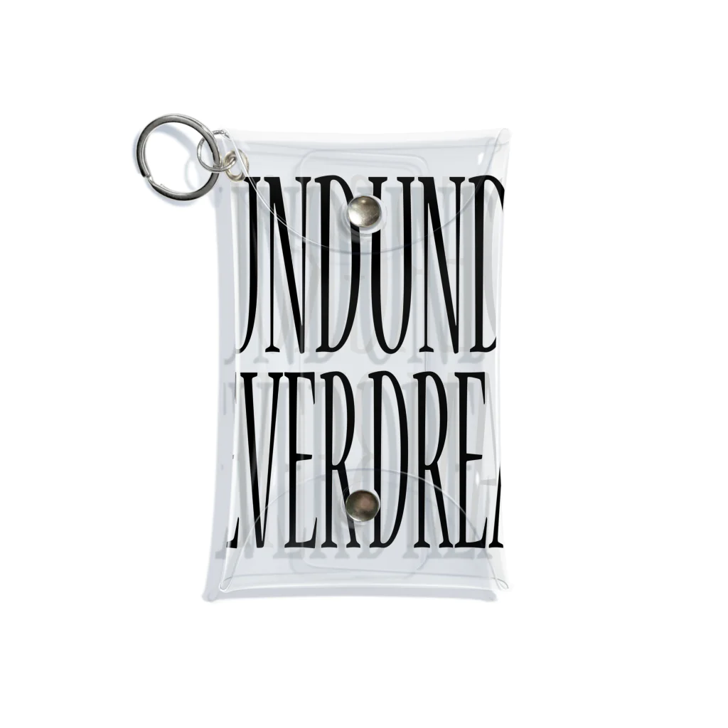 BLACK SHEEP ORIGIN SUZURI SHOPのUNDERGROUD DREAM BELIEVER Mini Clear Multipurpose Case