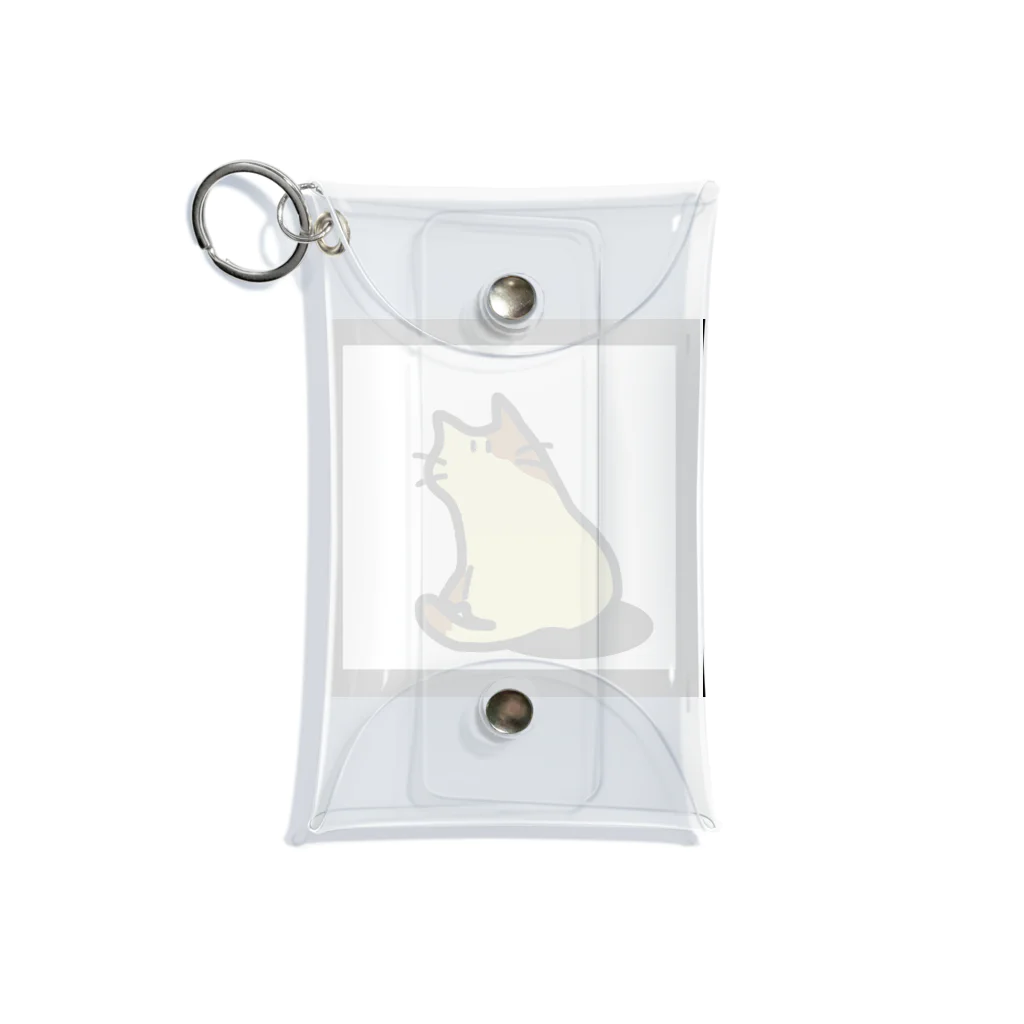 かさごさかのMikaeri cat (prin) Mini Clear Multipurpose Case