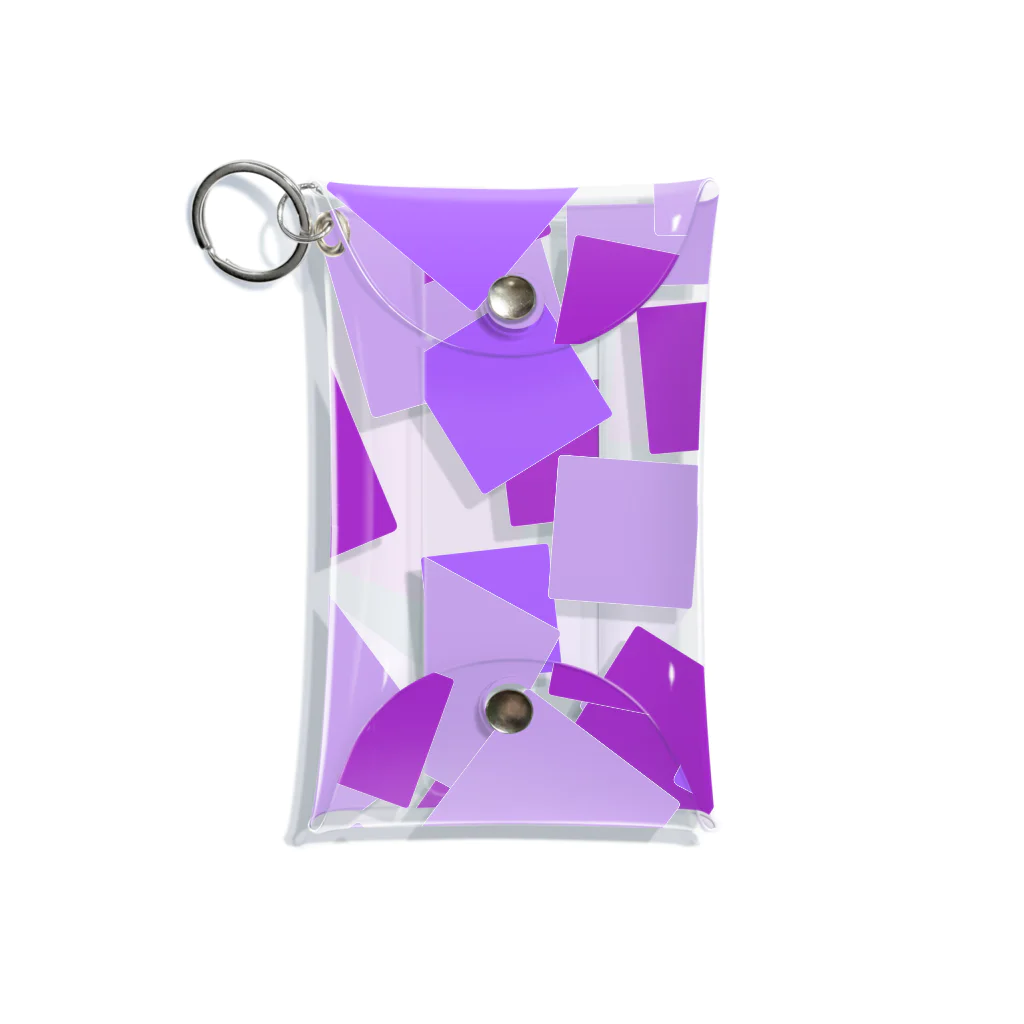 つきしょっぷの紫色の四角形 Mini Clear Multipurpose Case